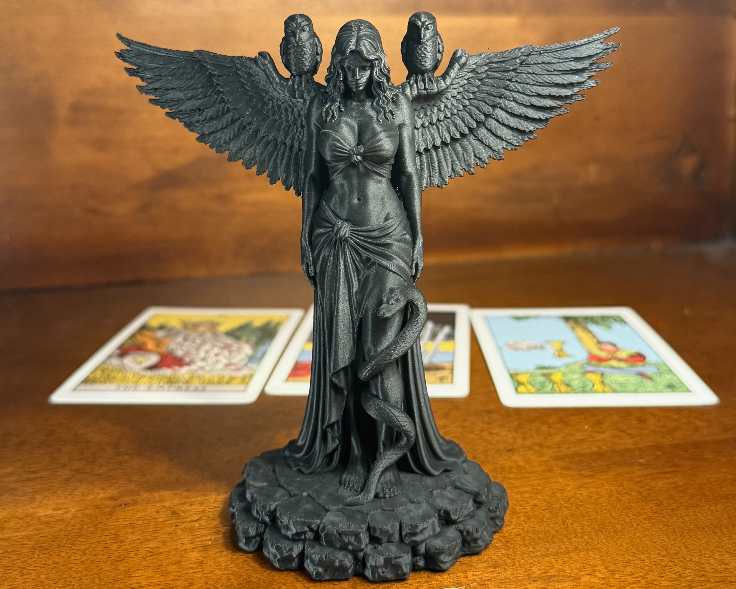 Lilith Statue | Dark Goddess Altar Figure | Occult Gothic Goddess Sculpture